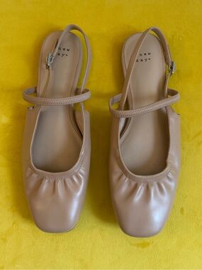 A New Day Taupe Mary Jane Ballet Flats Size 8.5